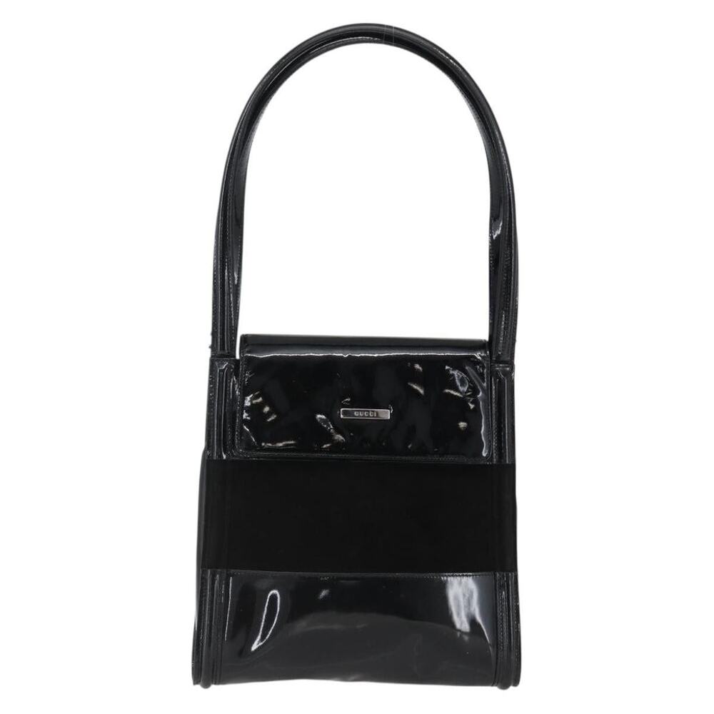 Gucci Patent Leather Tote Bag Black